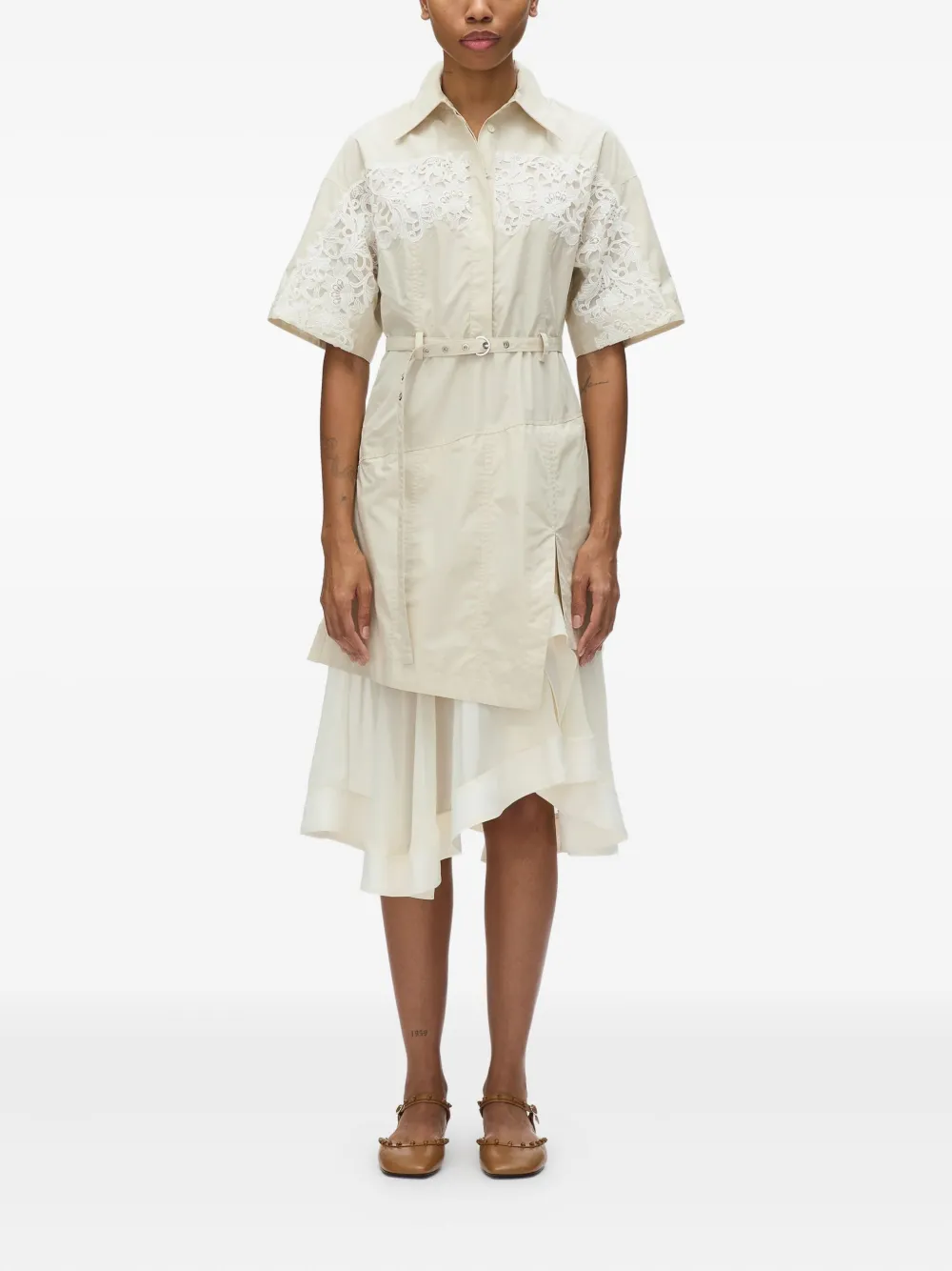 3.1 Phillip Lim lace-panel belted shirt dress | Day Dresses | Image 2