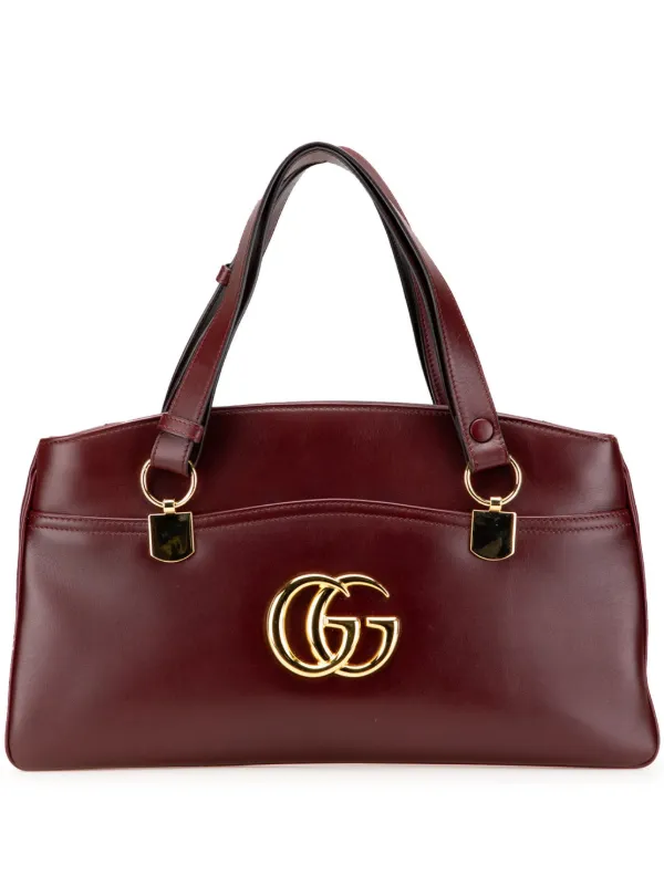 Gucci Pre-Owned 2016-2025 Large Leather Arli Shoulder Bag Red