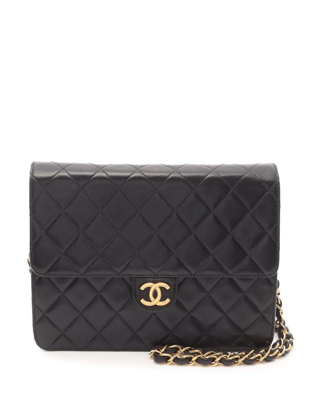 CHANEL Pre-Owned 1994-1996 スモール ココマーク マトラッセ ラムスキン ハーフシングルフラップ ショルダーバッグ CHANEL Pre-Owned 1994-1996 スモール ココマーク マトラッセ ラムスキン ハーフシングルフラップ ショルダーバッグ
