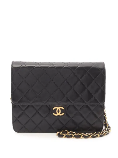 CHANEL Pre-Owned 1994-1996 Small CC Quilted Lambskin Half Single Flap shoulder bag