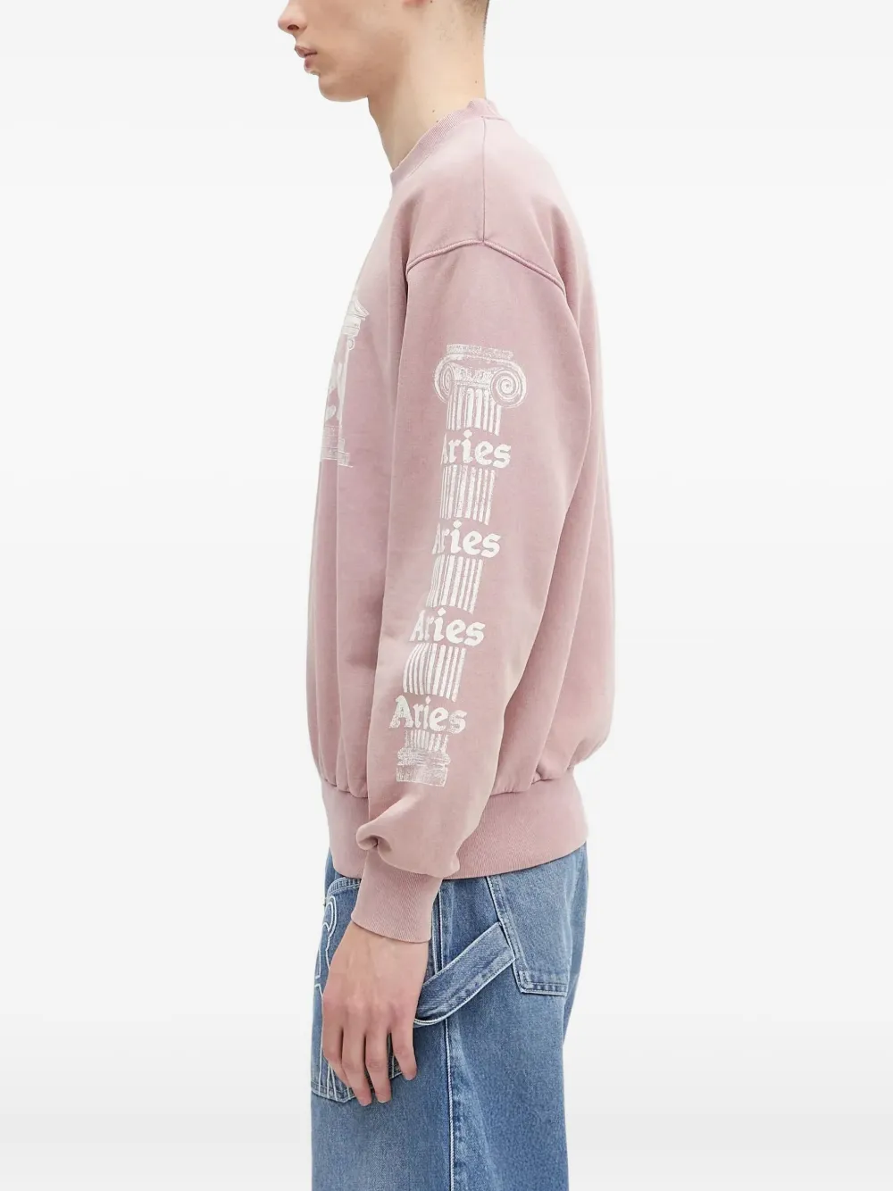 Aries temple-print sweatshirt Roze