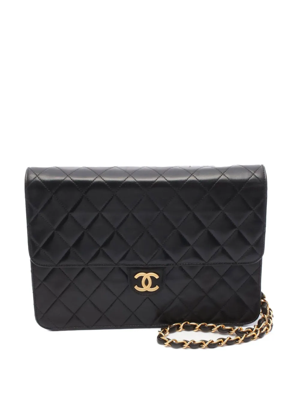 CHANEL Pre-Owned 1997-1999 ミディアム ココマーク マトラッセ ラムスキン ハーフシングルフラップ CHANEL Pre-Owned 1997-1999 ミディアム ココマーク マトラッセ ラムスキン ハーフシングルフラップ