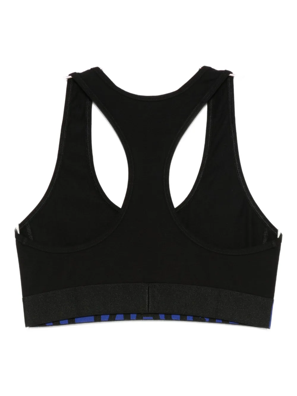 Dsquared2 Racer-back Logo-band Sports Bra In Black