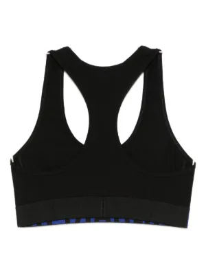 VIP【関税送料無料】希少 DSQUARED2 BLACK BAND SPORTS BRA NKD One Shoulder Sports Bra - Black - Ryderwear