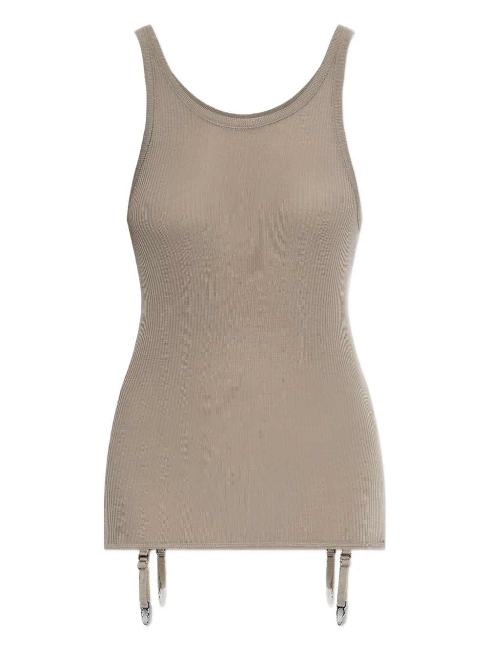 Lemaire Ribbed Suspender Top In Neutral