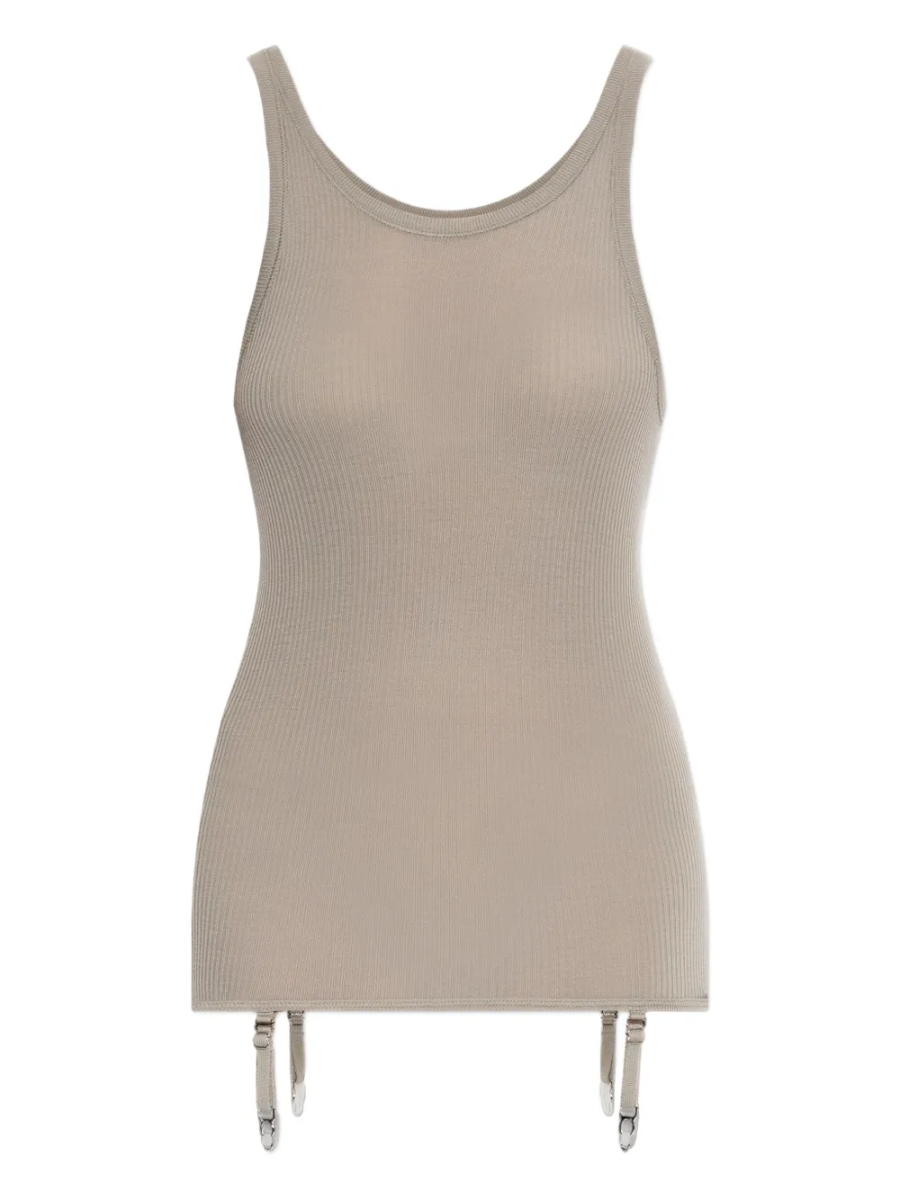 LEMAIRE ribbed suspender top Beige