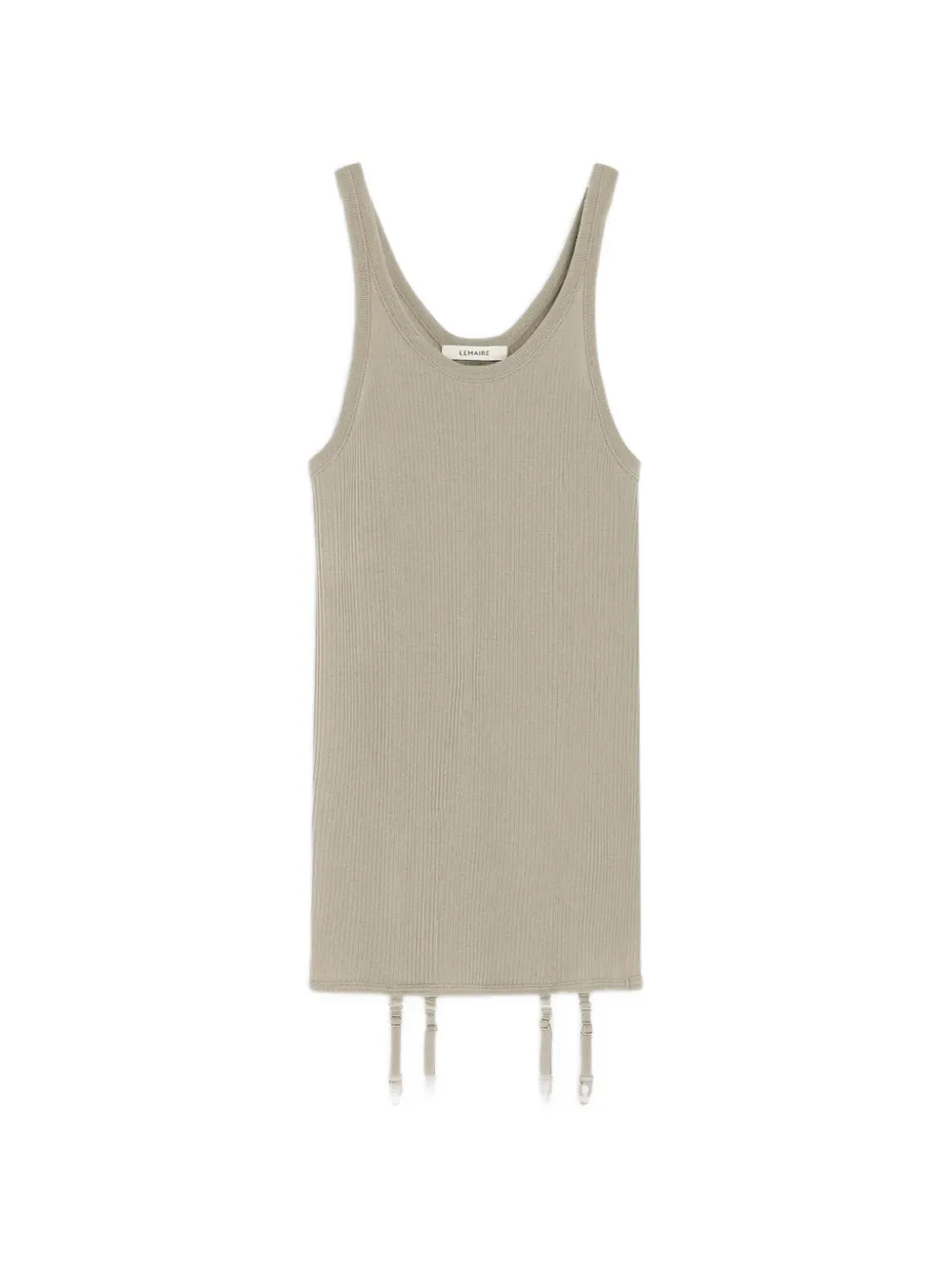 LEMAIRE Geribbelde bretels top Beige