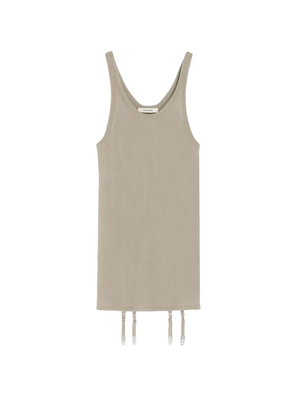 LEMAIRE Geribbelde bretels top Beige