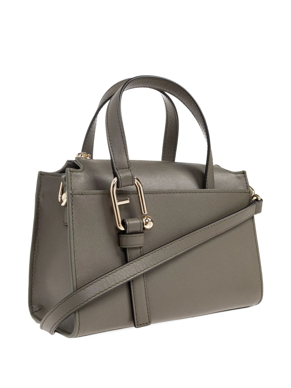 Furla Nuvola S leather tote bag Bruin