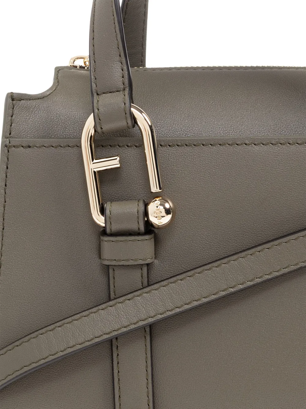 Furla Nuvola S leather tote bag Bruin