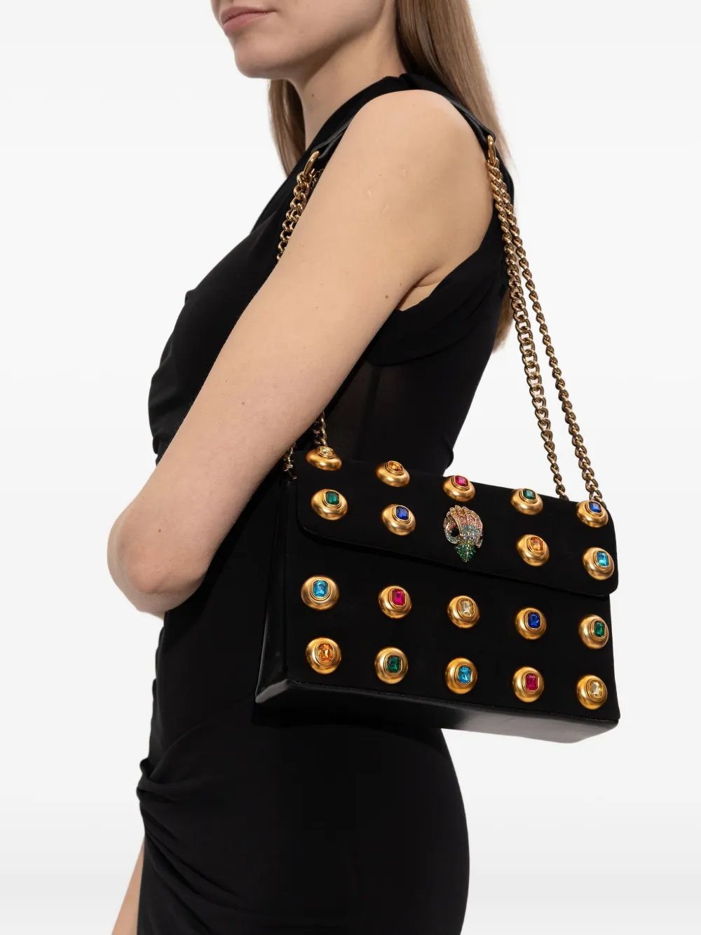 Kurt Geiger London gem-embellishment shoulder bag - Zwart