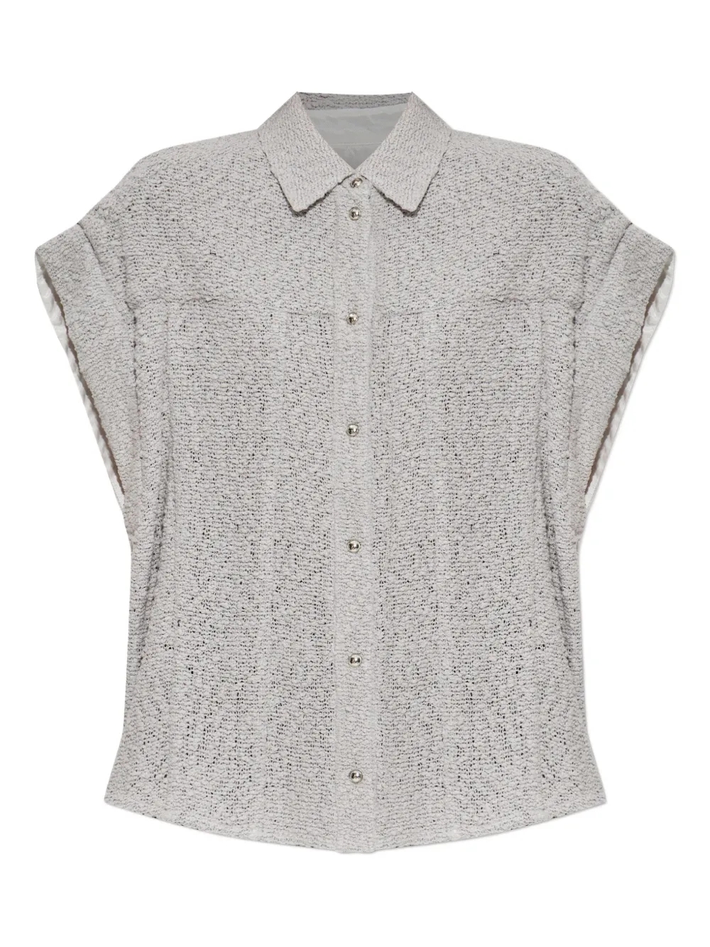 IRO Samyra textured button-fastening shirt Grijs