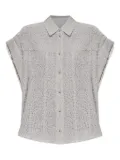 IRO Samyra textured button-fastening shirt - Grey