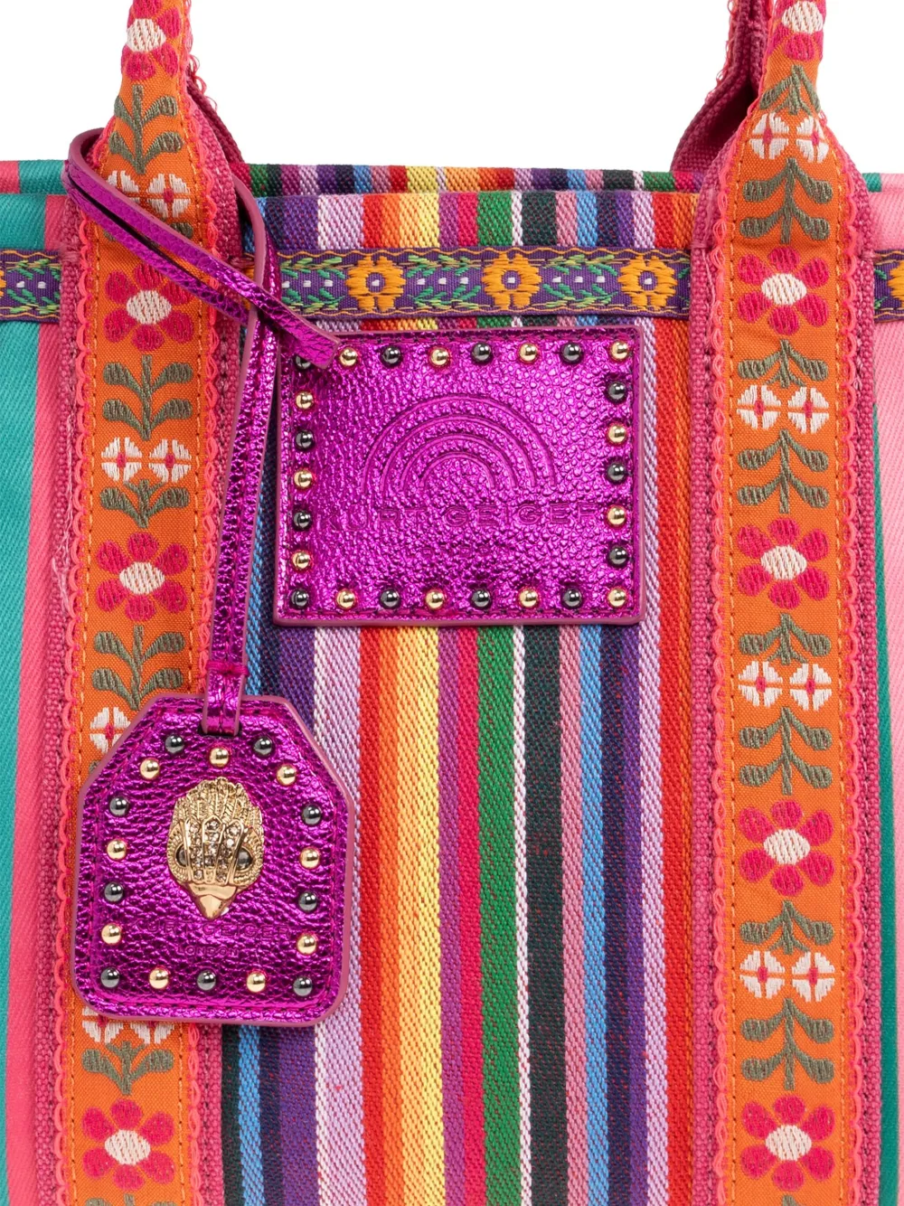 Kurt Geiger London Shopper met bloemendetail Roze