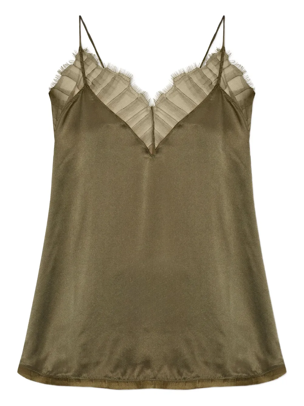 IRO Blouse met franje kant Groen