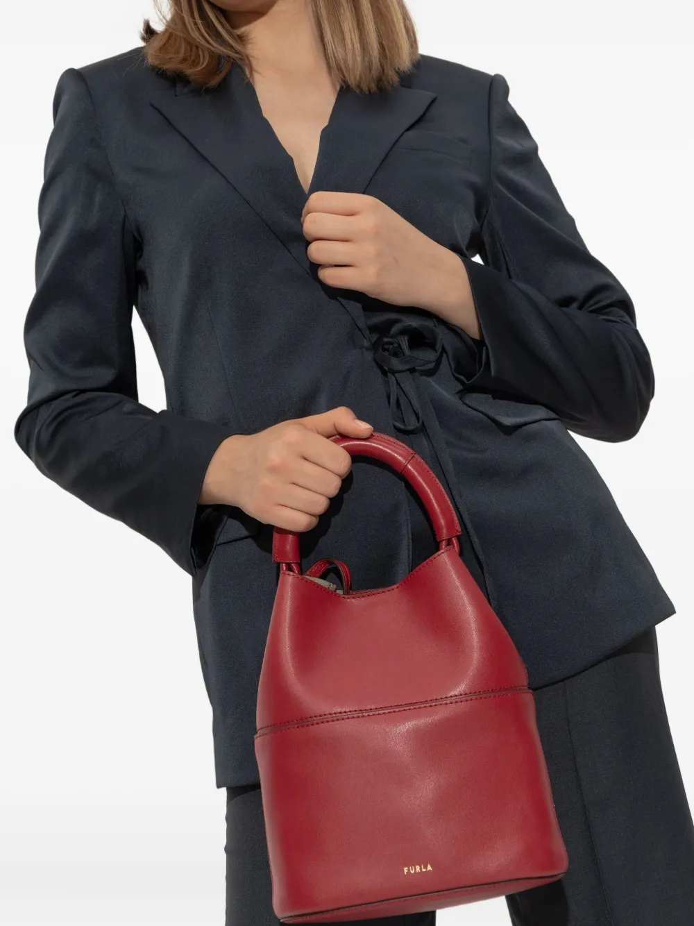 Furla mini Sfera top-handle bucket bag - Rood