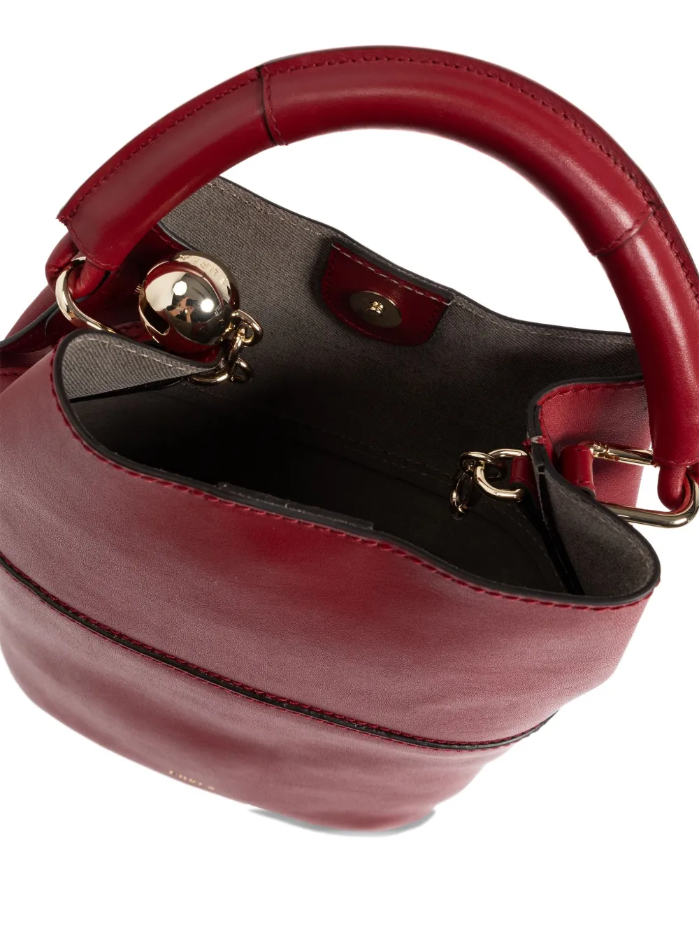 Furla Mini Sfera Top-handle Bucket Bag In Red