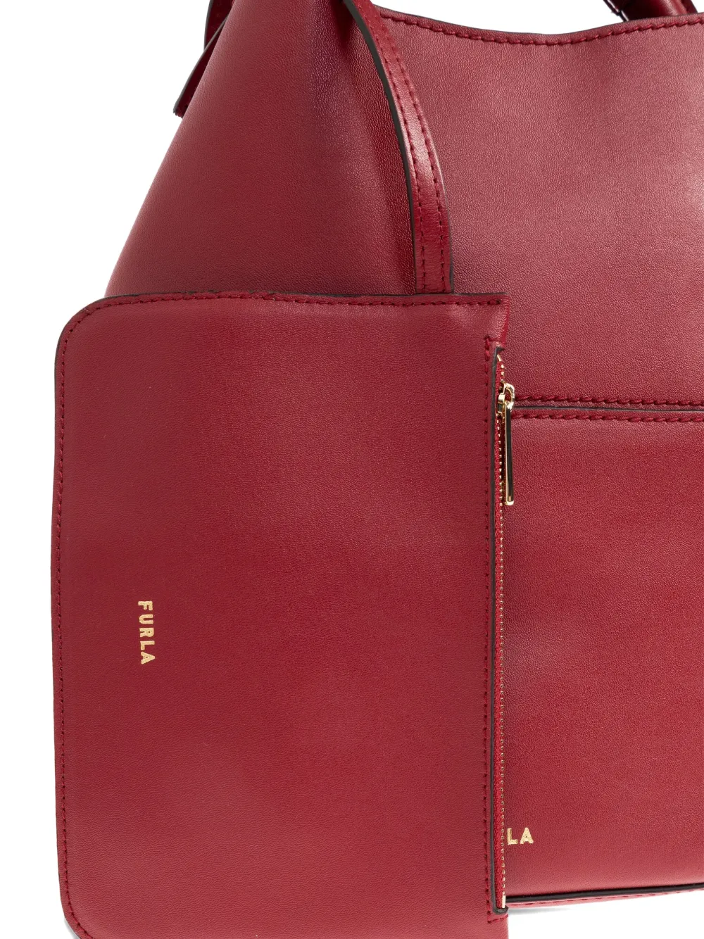 Furla Mini Sfera Top-handle Bucket Bag In Red