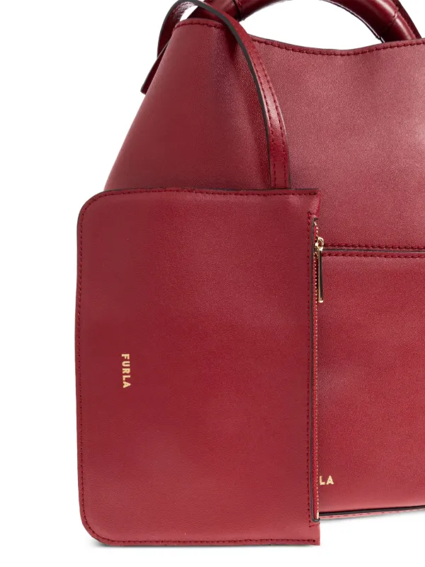 FURLA 赤 レザー バケットバッグ FURLA 赤 レザー バケットバッグ