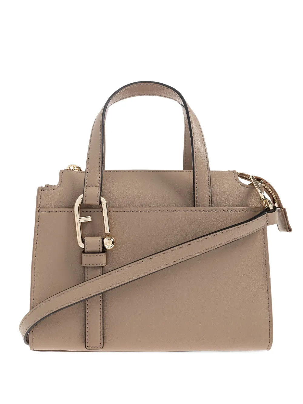 Furla Nuvola leather tote bag Beige