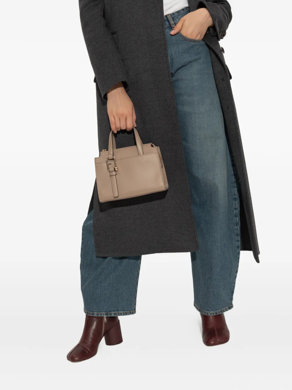 Furla Nuvola leather tote bag Beige
