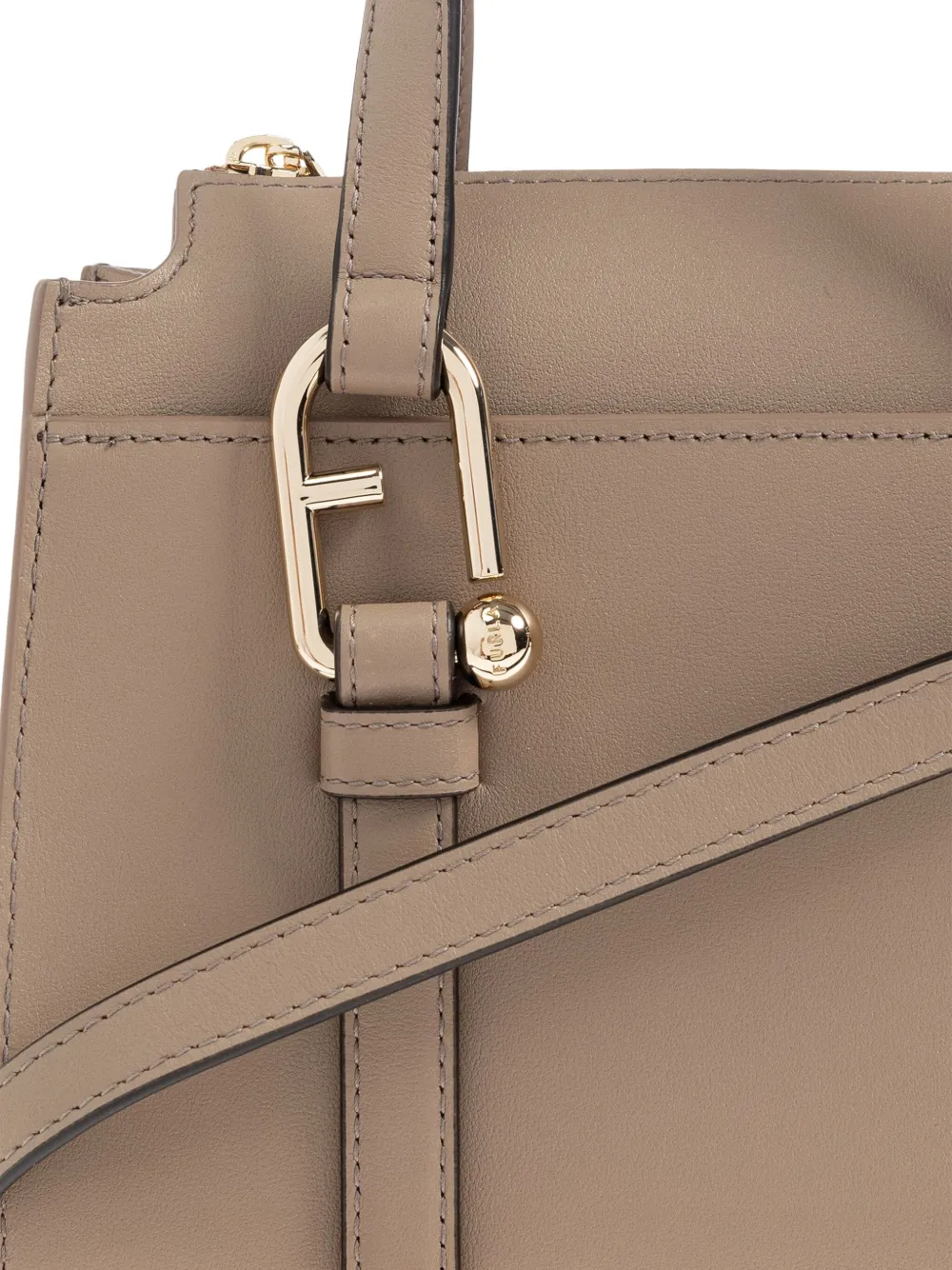 Furla Nuvola leather tote bag Beige