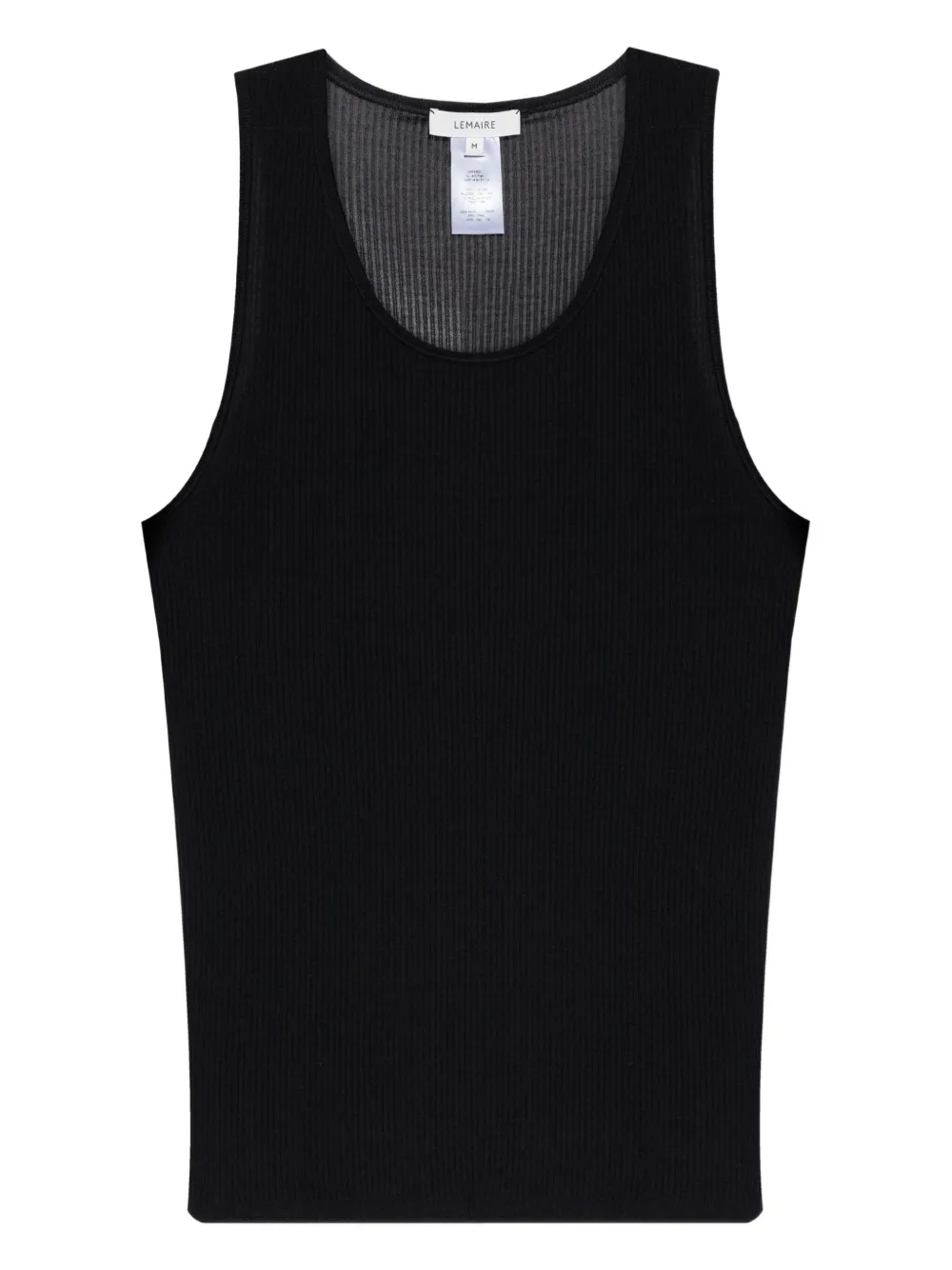 LEMAIRE ribbed wool tank top Zwart