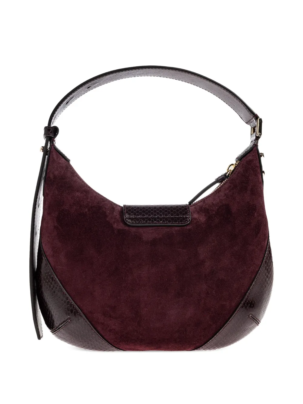Jimmy Choo Suede Shoulder Bag In Burgundy