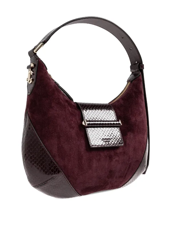 Jimmy Choo Suede Shoulder Bag Red FARFETCH PT