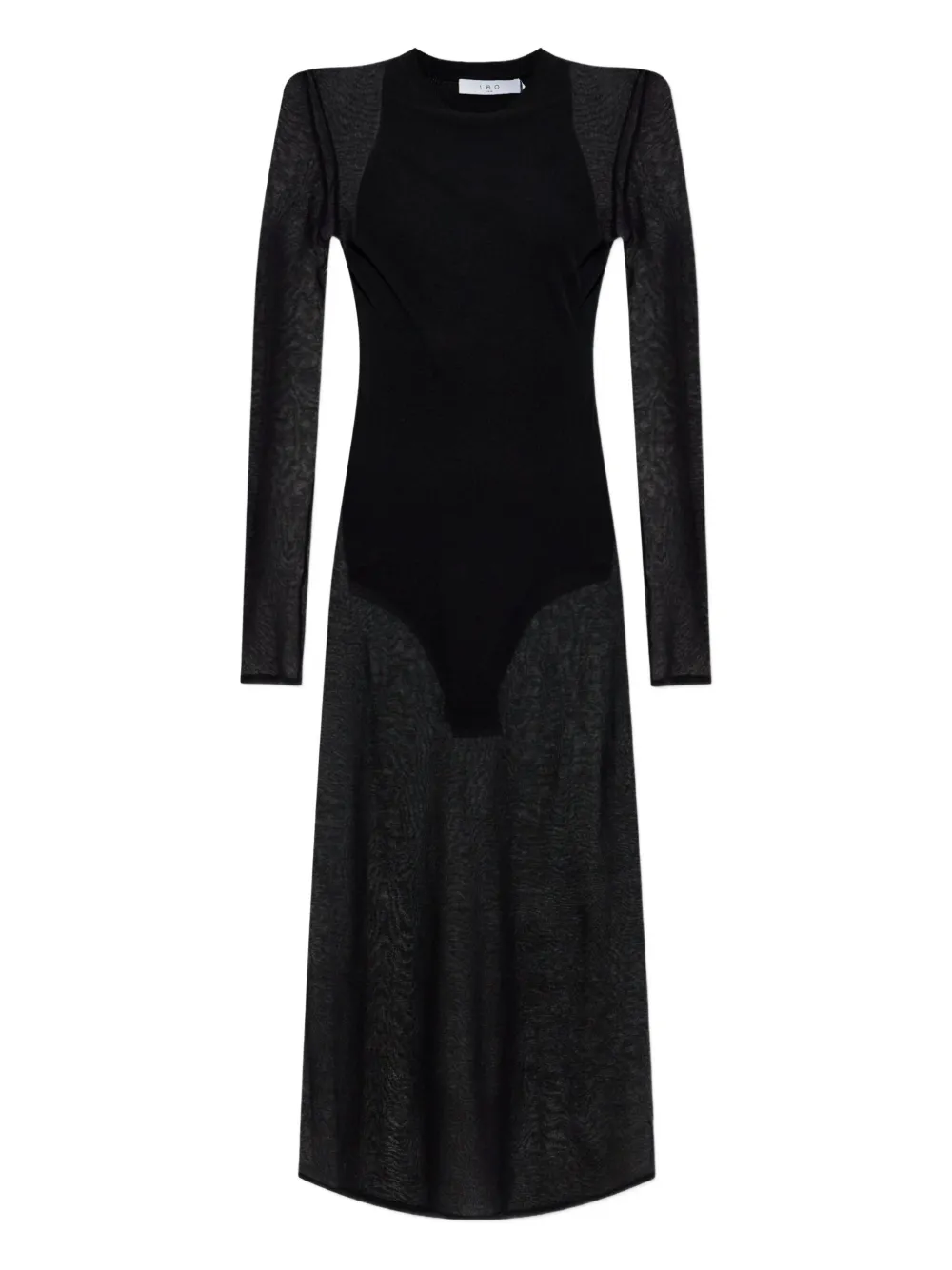 IRO Emala sheer-paneled dress Zwart