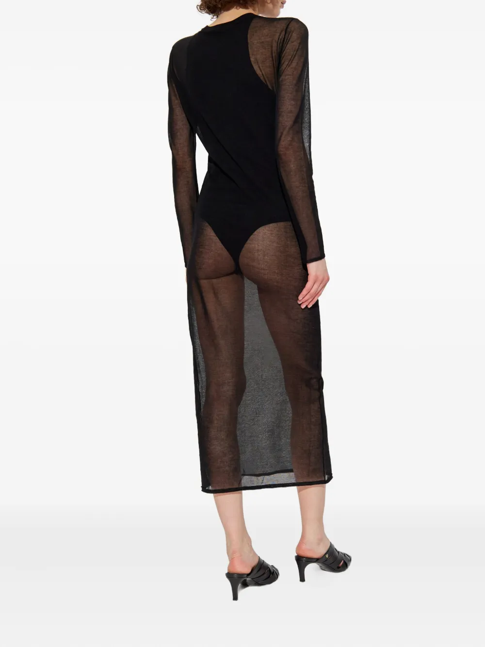 IRO Emala sheer-paneled dress Zwart
