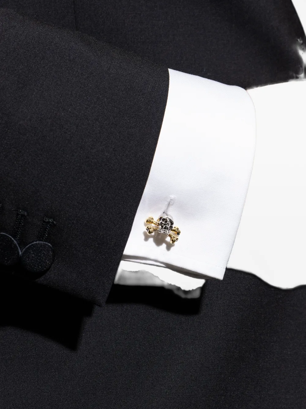 Paul Smith Manchetknopen met doodskop patroon Zilver