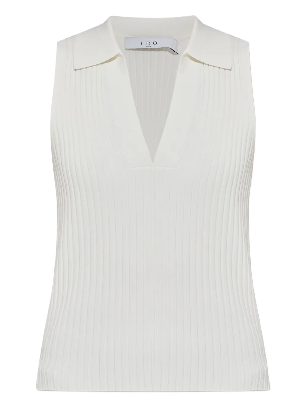 IRO ribbed V-neck top Wit