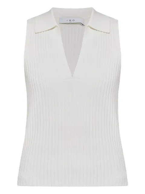IRO ribbed V-neck top