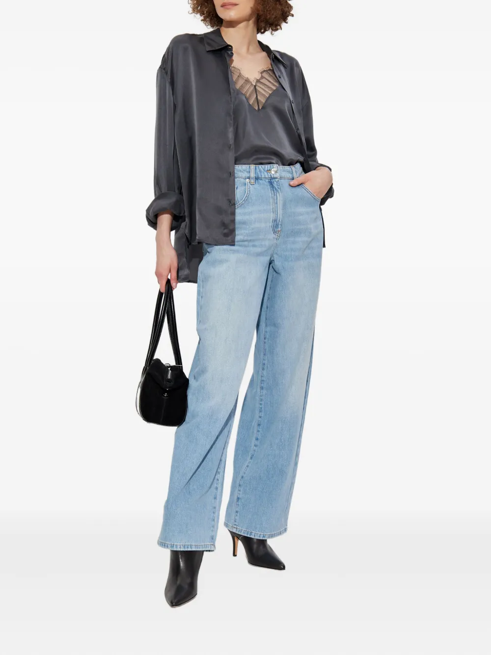 IRO button-down silk shirt Grijs
