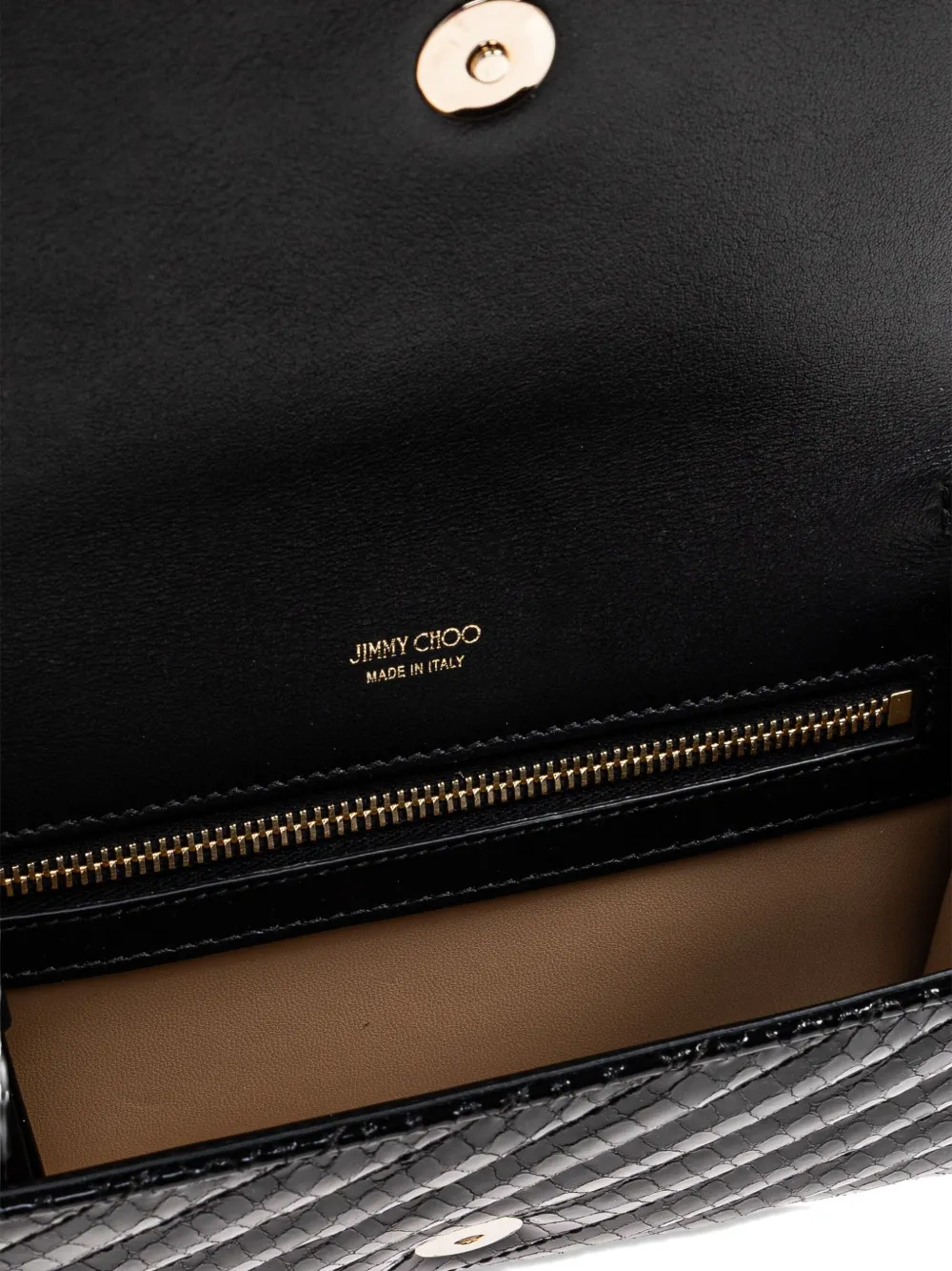 Jimmy Choo curve chain wallet Zwart