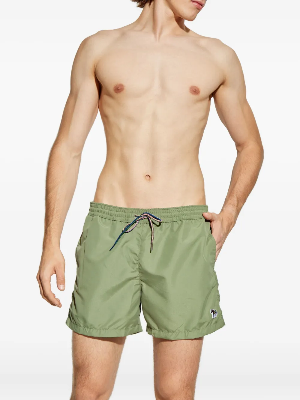 Paul Smith zebra-patch swim shorts Groen