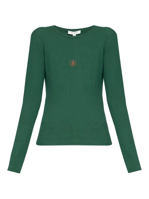 JW Anderson top de canalé con logo bordado
