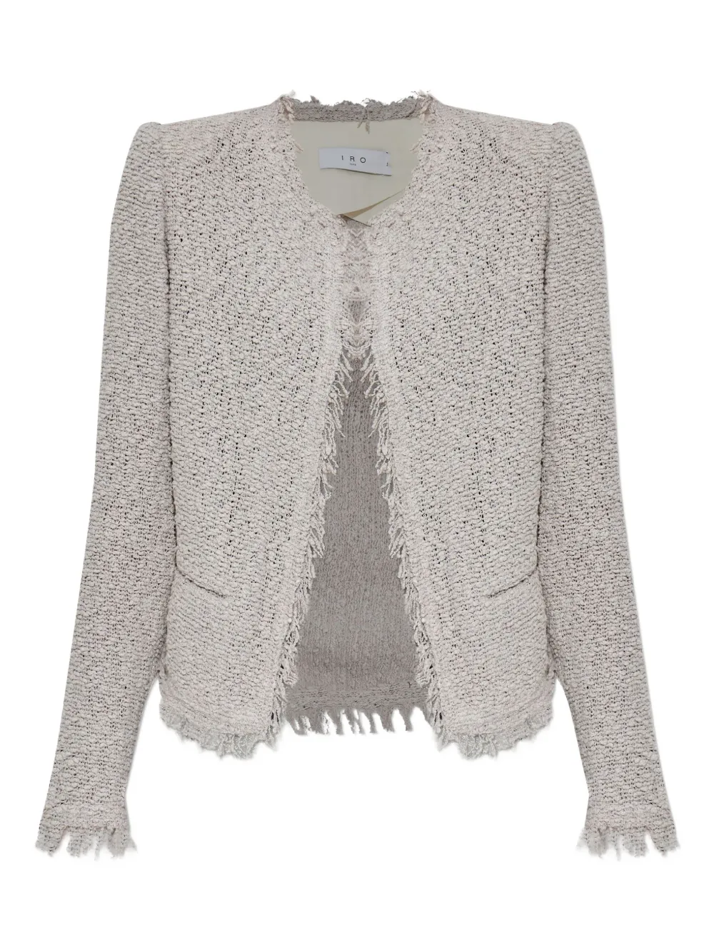 IRO frayed tweed jacket Grijs
