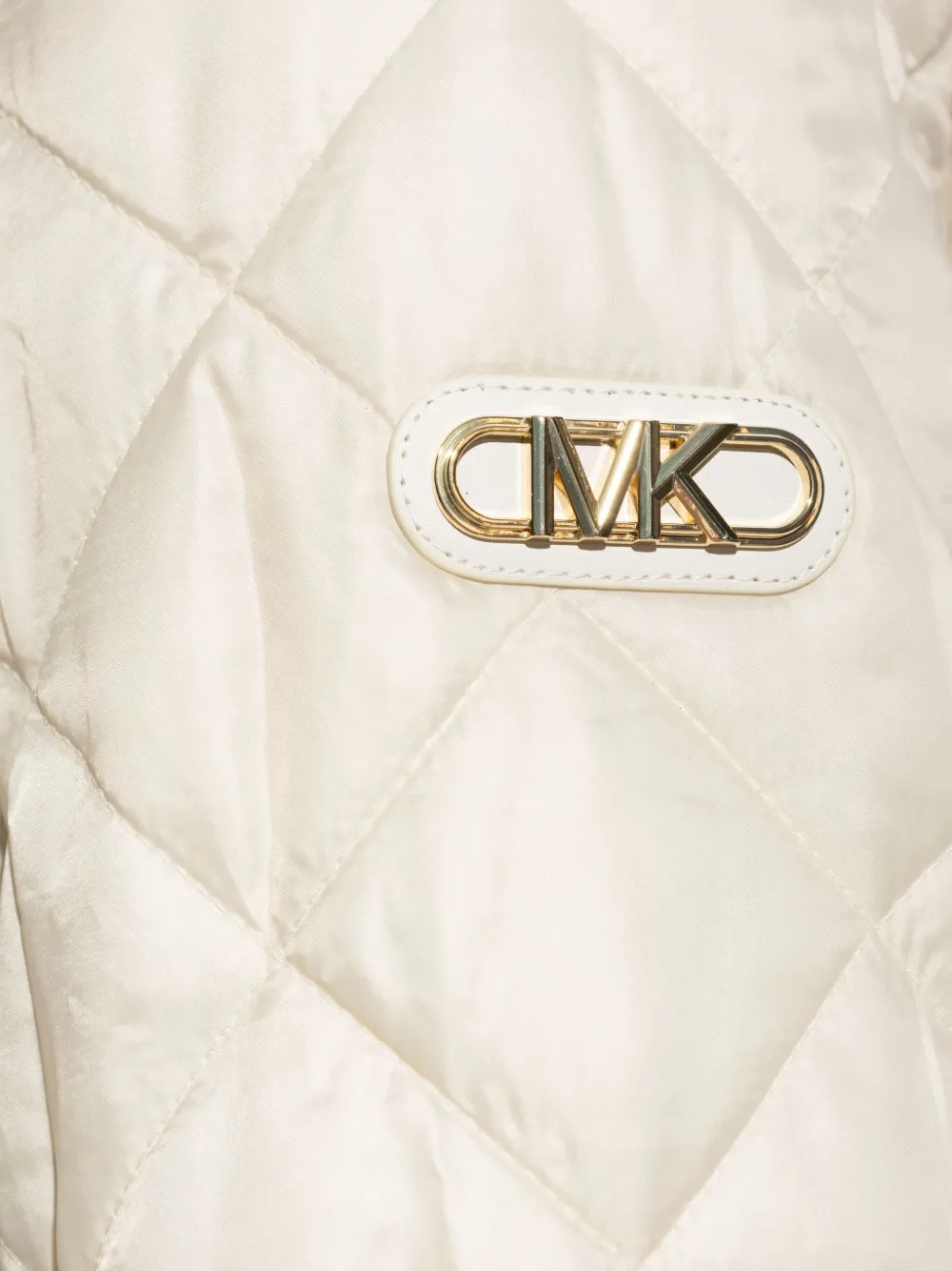 Michael Kors quilted belted jacket Beige