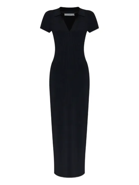 IRO Kamelia ribbed polo-shirt dress