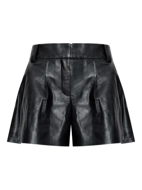 IRO Periz pleated leather shorts