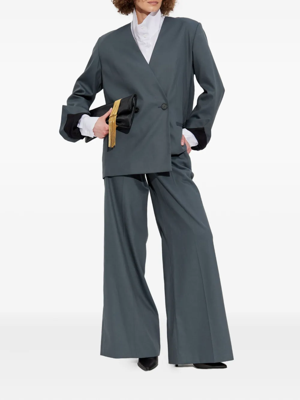 IRO pleated side-pocket trousers Grijs
