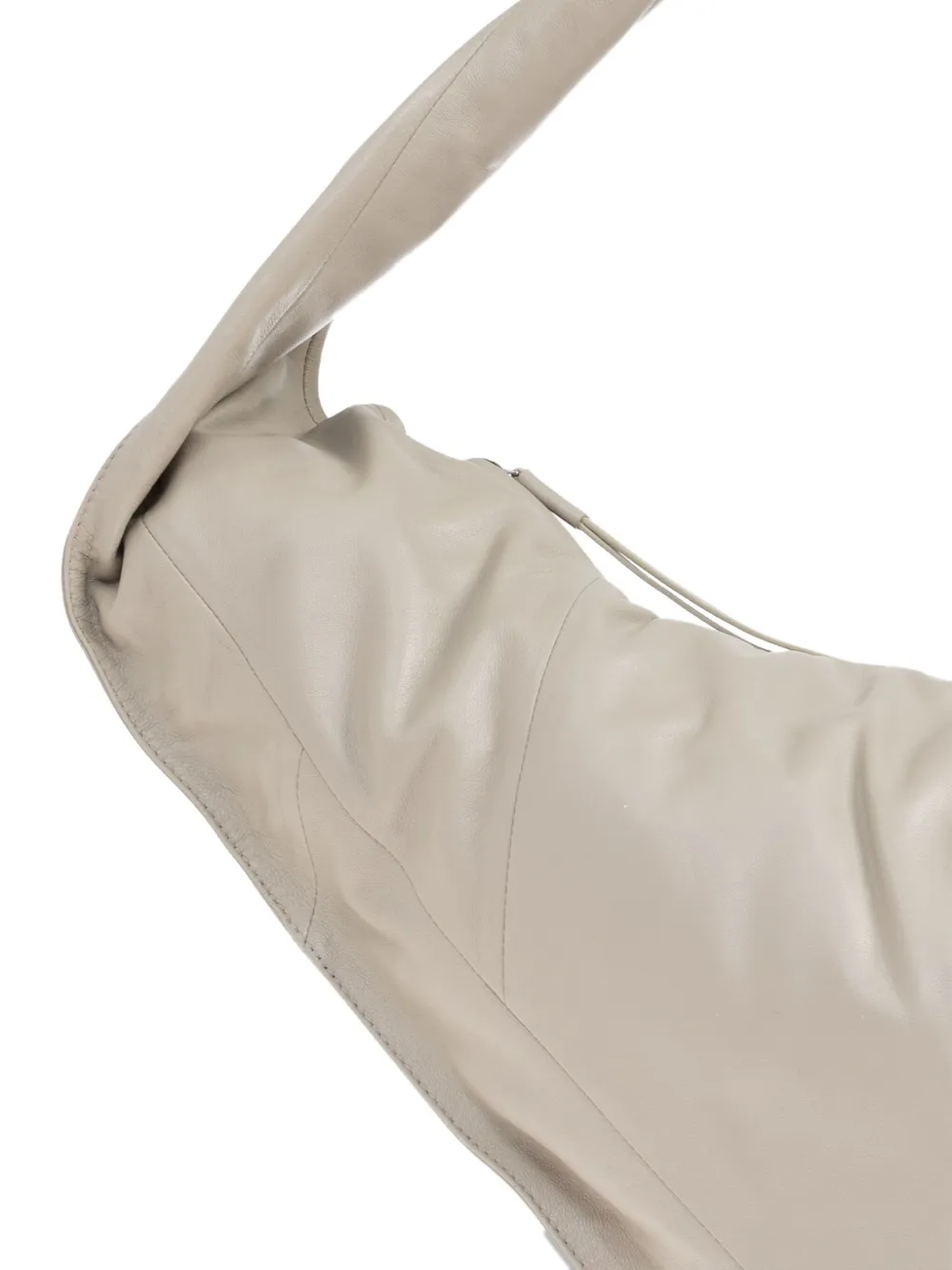 LEMAIRE Scarf leather shoulder bag Beige