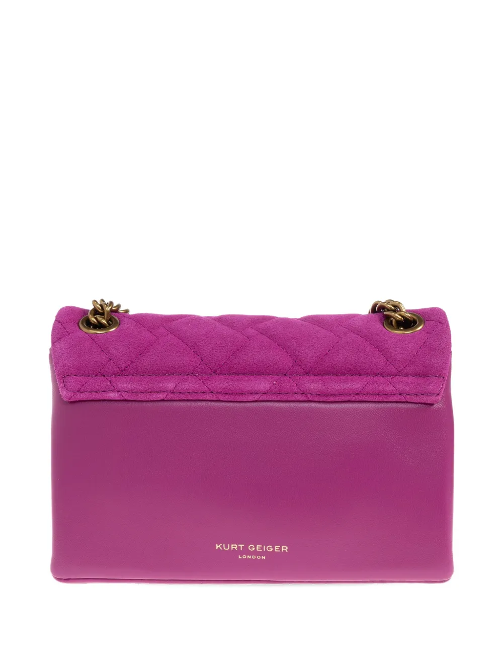 Kurt Geiger London quilted chain-strap shoulder bag Roze