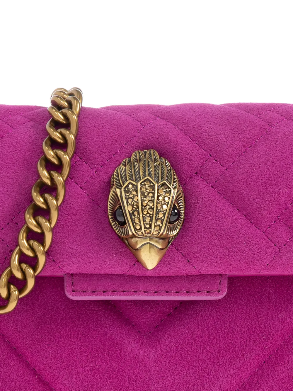 Kurt Geiger London quilted chain-strap shoulder bag Roze