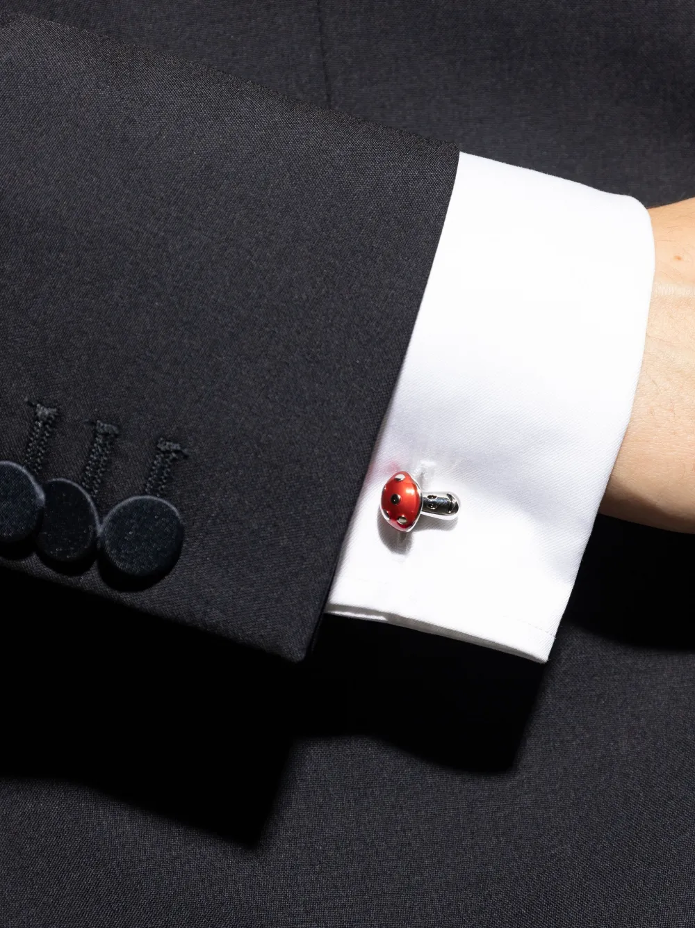 Paul Smith Manchetknopen met paddestoel design Zilver