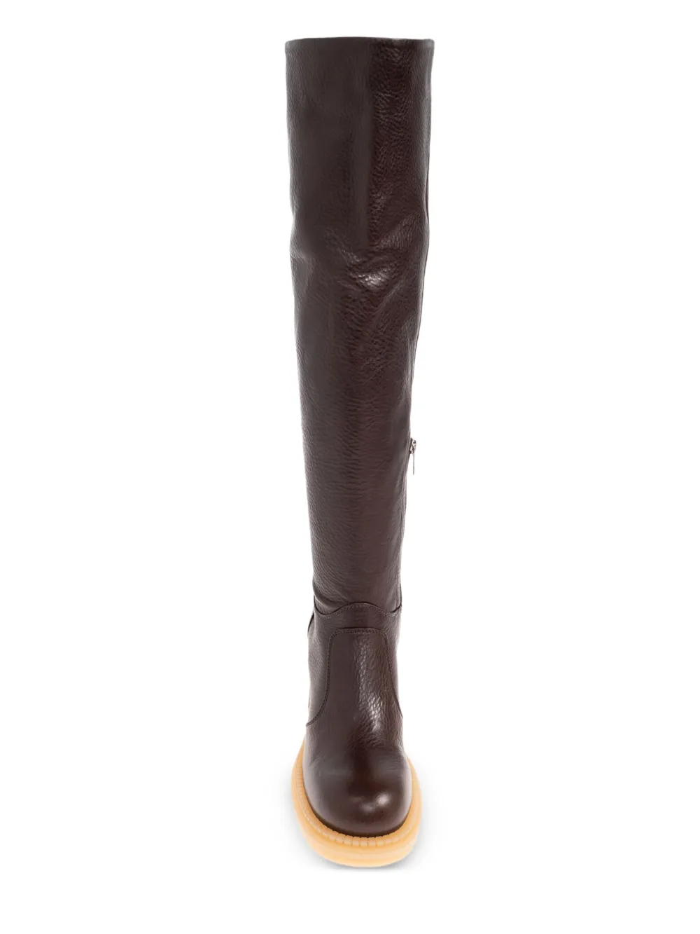 AGL 85mm leather boots Brown