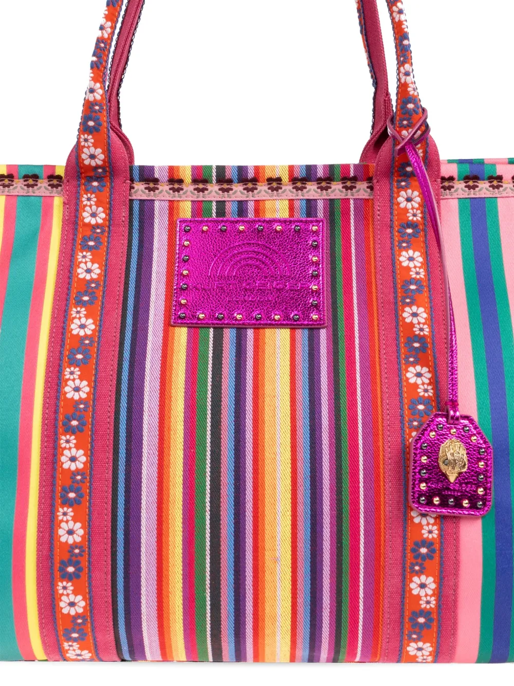 Kurt Geiger London Southbank Large Canvas Shopper Bag In Pink