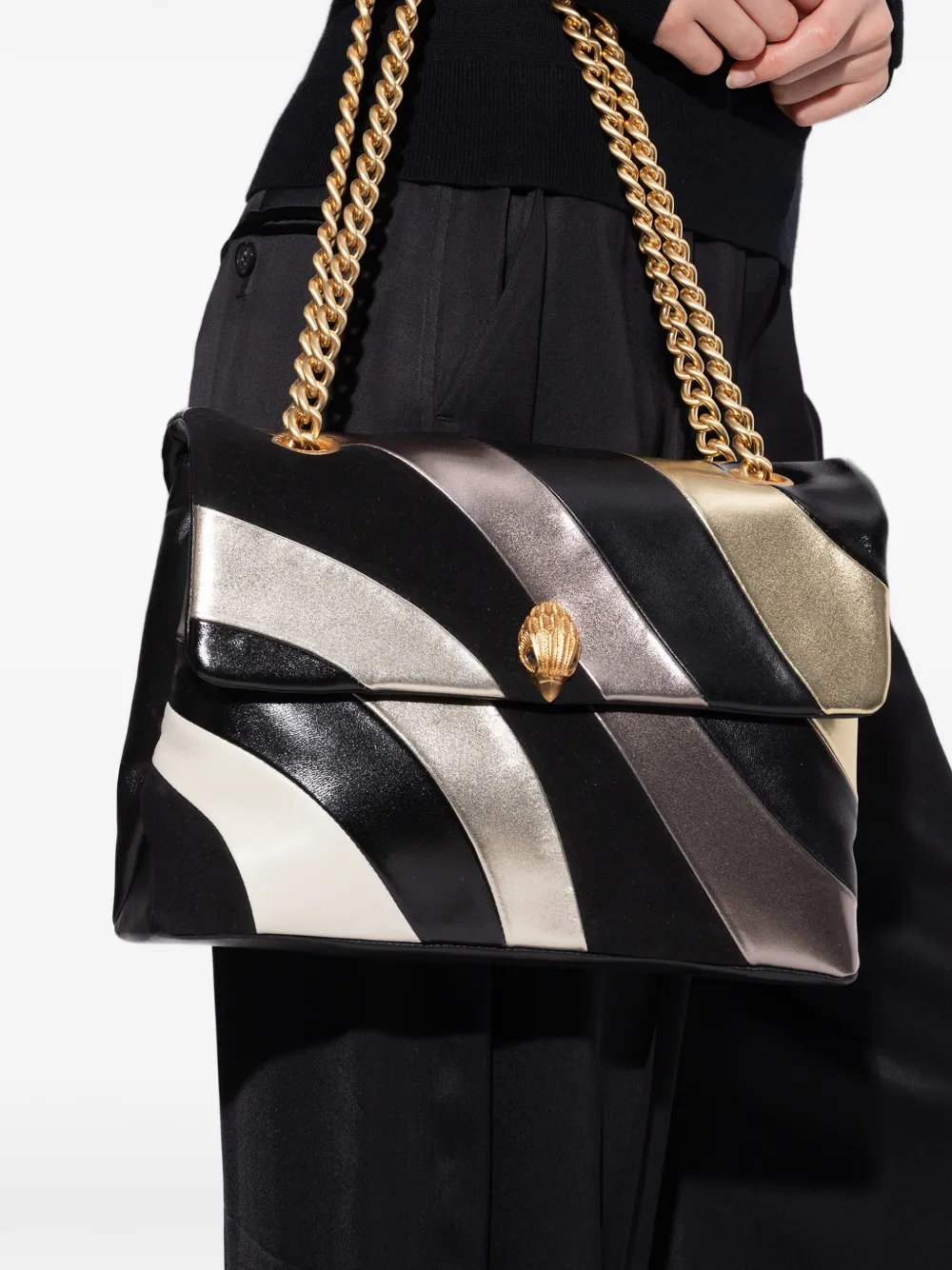 Kurt Geiger Large Kensington Chain Shoulder Bag In Multi